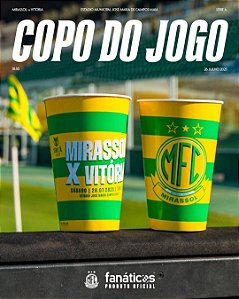 Copo de Jogo Oficial Mirassol FC - 550ml - Jogo Mirassol X Vitória