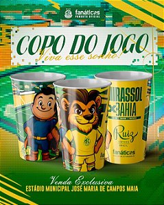 Copo de Jogo Oficial Mirassol FC - 550ml - Jogo Mirassol X Bahia