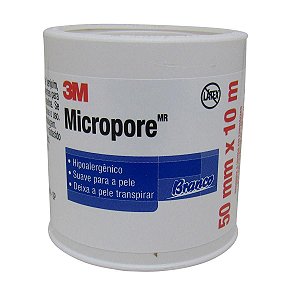 FITA MICROPORE  50MM X 10MT  BRANCA