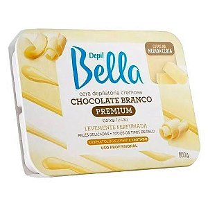 Depil Bella Cera Depilatória Chocolate Branco 800gr