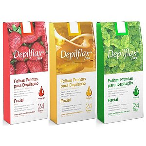 Depilflax Folhas Prontas Faciais C/24