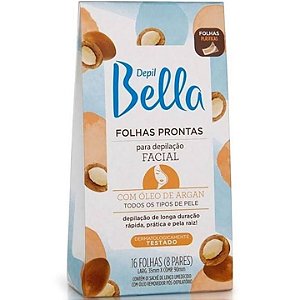 Depil Bella Folhas Prontas Para Depilação Facial Argan