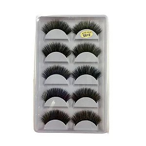 Cílios Postiços Com 5 Pares G819