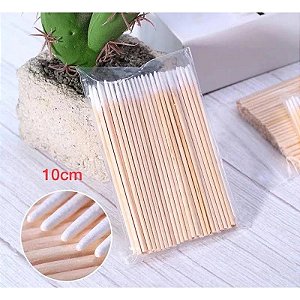 Palito Com Algodão De Limpeza 100und - 10cm