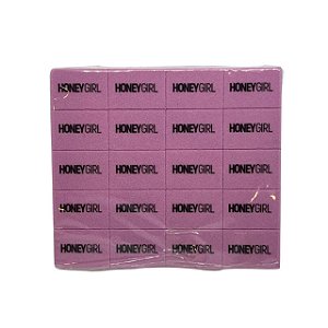 Kit 40 Lixa Polidora Quadrada Mini Buffer Várias Cores Honey Girl