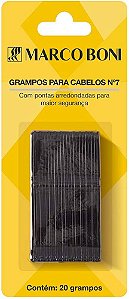 Marco Boni Grampo Cabelo N°07 Com 20 - Preto Ref 1342