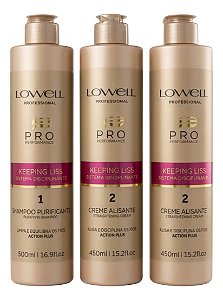 Lowell Keeping Liss Progressiva Kit Sh 500ml + 2 Creme 450ml