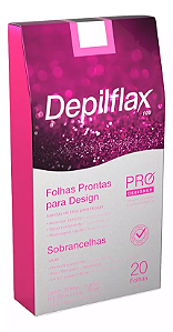 Depilflax Folhas Prontas Para Design De Sobrancelhas 20 Folhas