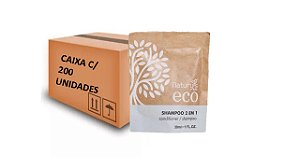 Mini Shampoo 2em1 Hotelaria Eco Luxo Sache 30ml Cx 200unidades