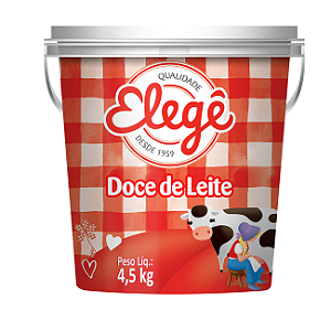 Doce De Leite Elegê Balde 4,5 Kg Uso Profissional