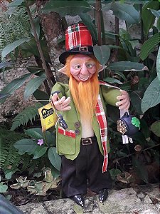 Leprechaum sorridente , simbolo de sorte, alegria e prosperidade.