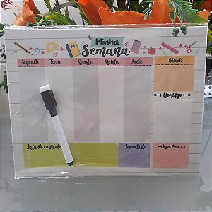 Planner de parede e geladeira