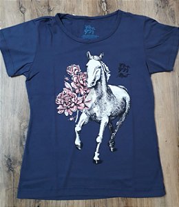 Camiseta feminina Most Country Horse Rose Azul