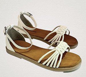 Rasteira comfort macrame - OFF WHITE