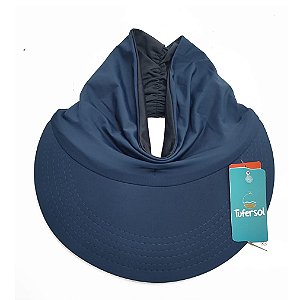 Viseira Turbante com Proteção UV 50+ Azul