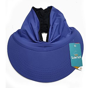 Viseira Turbante com Proteção UV 50+ Azul Bic