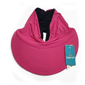 Viseira Turbante Rosa com Proteção UV 50+