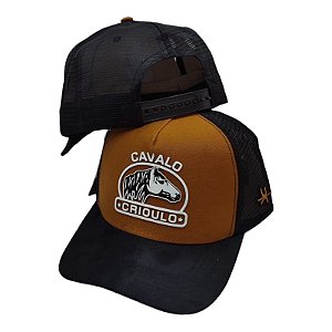 Boné Aba Curva Country Trucker Silk Cavalo Crioulo