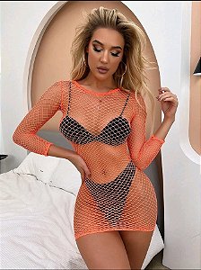 Vestido Sensual Arrastão