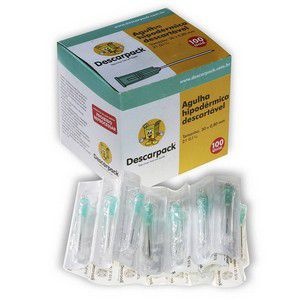 Agulha Hipodérmica Descartável 25x0,8mm - Descarpack