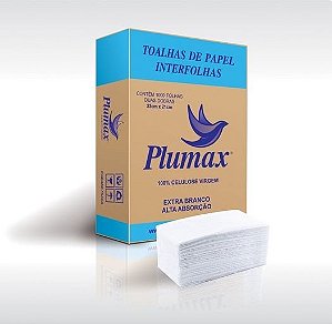 Toalhas de Papel Interfolhas - 1000 Folhas - Plumax