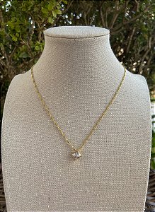 COLAR PONTO DE LUZ QUADRADO DOURADO