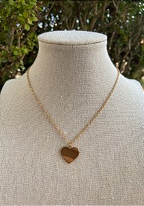 COLAR CORACAO DOURADO
