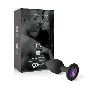 Plug Anal em Silicone Go Play Niu - Preto