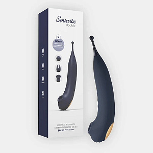 Vibrador e Estimulador Sugador Recarregável Sensevibe Double