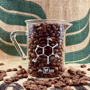 Caneca Becker de Vidro 250ml - Molécula da Cafeína