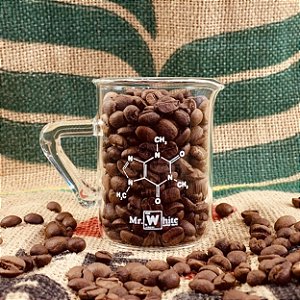 Caneca Becker de Vidro 100ml - Molécula Cafeína