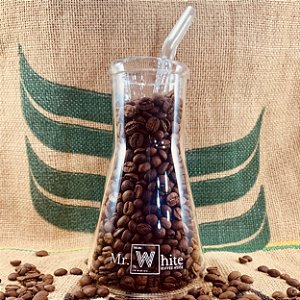 Erlenmeyer de vidro 250ml c/ canudo e escova de limpeza - Mr White