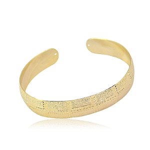 bracelete em ouro com detalhes