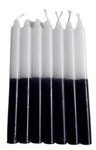 Vela Palito Branco/Preto - Namastê