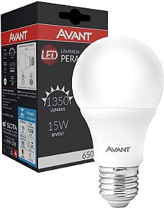 Lâmpada LED 15w 1311 lumens Bulbo Avant Bivolt Econômica 6500K Branca Fria E27 (1 Ano de garantia)