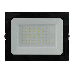 Refletor led 50w Projetor Holofote Elgin Branco Frio Bivolt 2750 Lumens 6500K Externo Resistente a Água e Poeira IP65