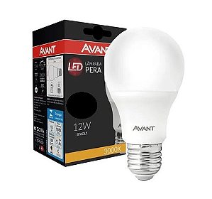 Lâmpada led 12W 1018 lumens Bulbo Avant Bivolt Econômica 3000K Branca Quente E27 (1 Ano de garantia)