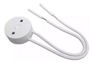 Kit 10 un. Soquete fluor com rabicho para Lâmpada T8 led / fluorescente Tomadinha FLP Branco