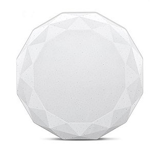 Luminária Plafon Diamante Led 24W Bivolt Elgin 3000K Branco Quente 1200lm IP20 - 1 Ano de Garantia