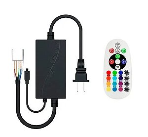 Fonte Controle para Led RGB Colorida com controle AC 110V /220V (Mangueira, Fita Led)