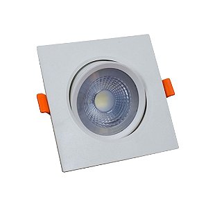 Kit 10 Spot Led Smd 3w Quadrado 3000k Branco Quente/ 6500k Branco Frio Dicróica Direcionável Embutir