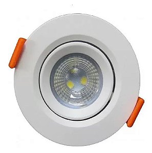 Kit 20 Spot Led Smd 5w Redondo Branco Quente 3000k/ Branco Frio 6500k Dicróica Direcionável Embutir
