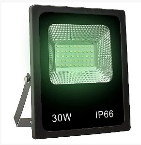 Refletor Led 30W Verde 2700 lumens Micro SMD Exterior Holofote IP66 A prova de Água e Poeira