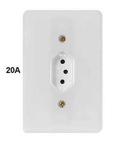 Tomada 20A Stylus Ilumi 4x2 BR 250V 2P+T Completa- 5 Anos Garantia