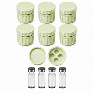 Estojo Case Porta Ampolas Verde Pistache Capacidade 4 Frascos 3ml Pack 6 Unidades