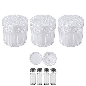 Estojo Case Porta Ampolas Transparente Capacidade 4 Frascos 3ml Pack 3 Unidades