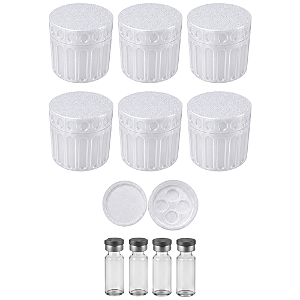 Estojo Case Porta Ampolas Transparente Capacidade 4 Frascos 3ml Pack 6 Unidades