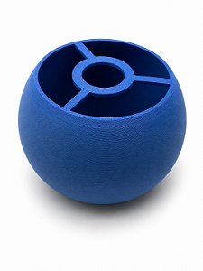 Base Redonda Abajur M Azul Marinho Lisa Plastico PETG Soquete E27 Base Luminária Decorativa RD Imports