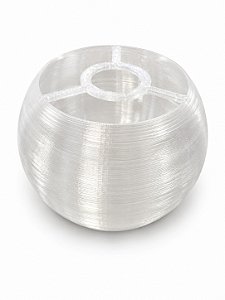 Base Redonda Abajur M Transparente Lisa Plastico PETG Soquete E27 Base Luminária Decorativa RD Imports