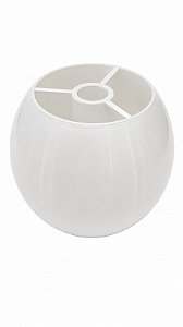 Base Redonda Longa Abajur G Branca Lisa Plastico PETG Soquete E27 Base Luminária Decorativa RD Imports